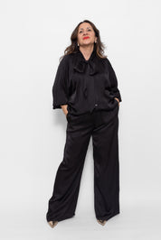 Camicia Giorgia in viscosa con fiocco