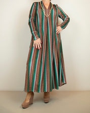 Patterned shirt dress