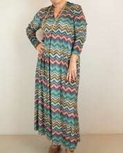 Patterned shirt dress