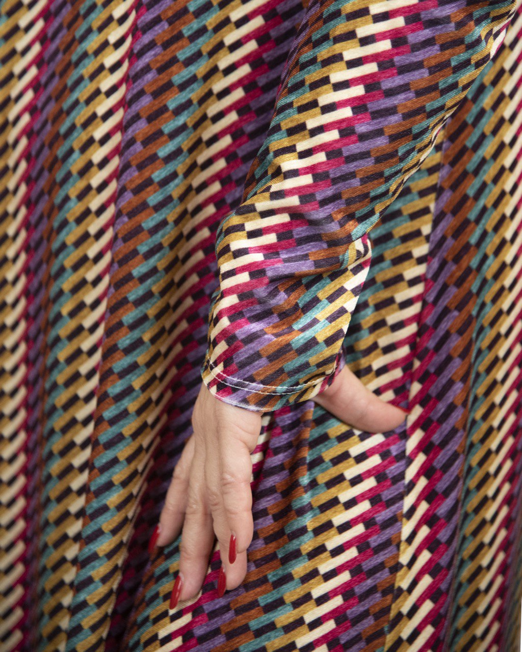 Patterned shirt dress