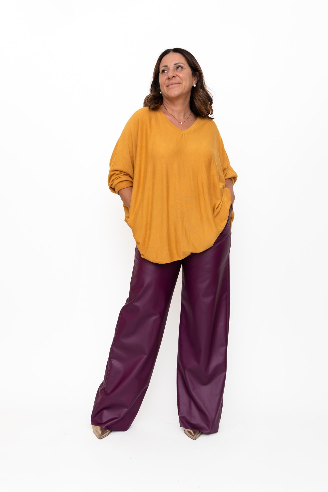 Jeny sweater in viscose wool and angora