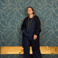Completo Luisa maglia pantalone e cardigan in maglia