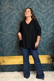 Jeny sweater in viscose wool and angora