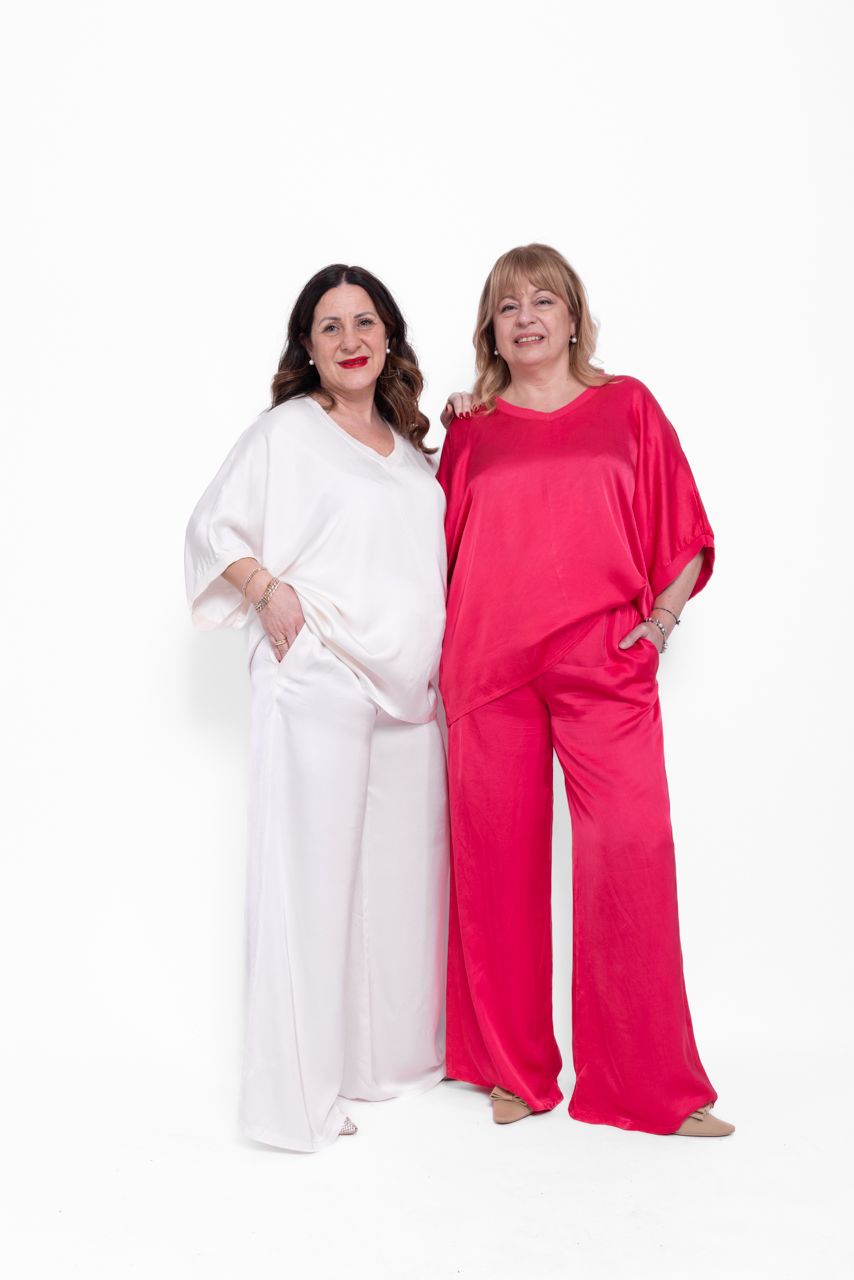 Completo Katia maglia e pantalone in seta e viscosa