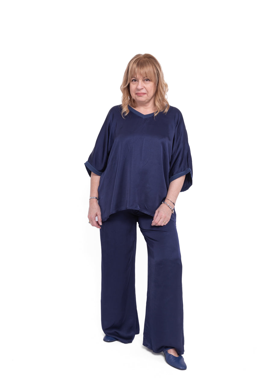 Completo Katia maglia e pantalone in seta e viscosa