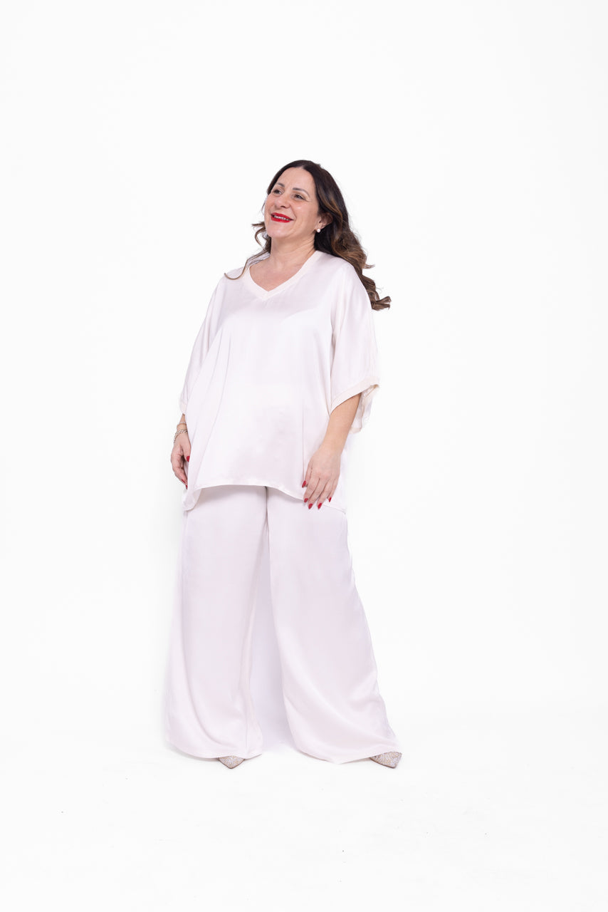 Completo Katia maglia e pantalone in seta e viscosa