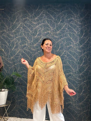 Poncho filo di cotone
