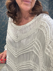 Poncho filo di cotone