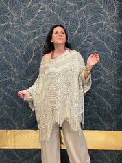 Poncho filo di cotone