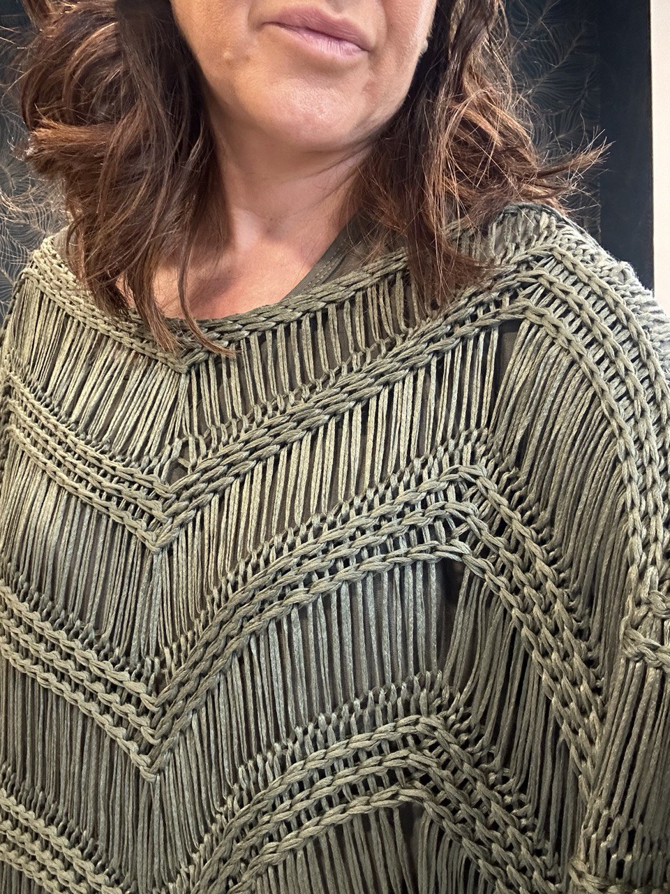 Poncho filo di cotone