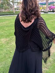 Vestito Morena con scialle incrociato in filo di cotone