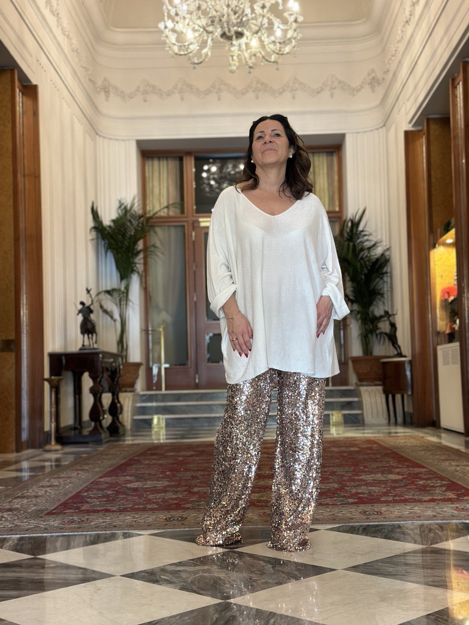 Pantalone in pailletes