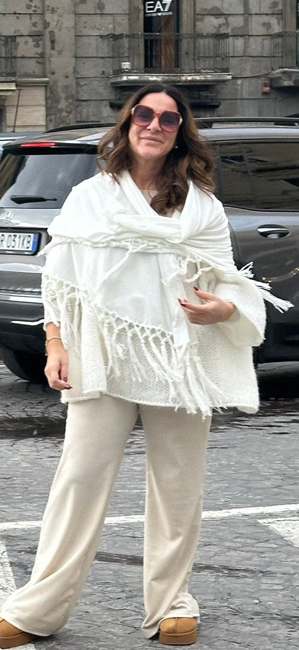Scialle con frange