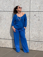 Daniela cotton sweater and soft trousers set