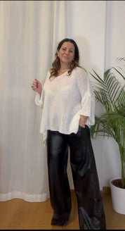 Pantalone Silvia in eco pelle