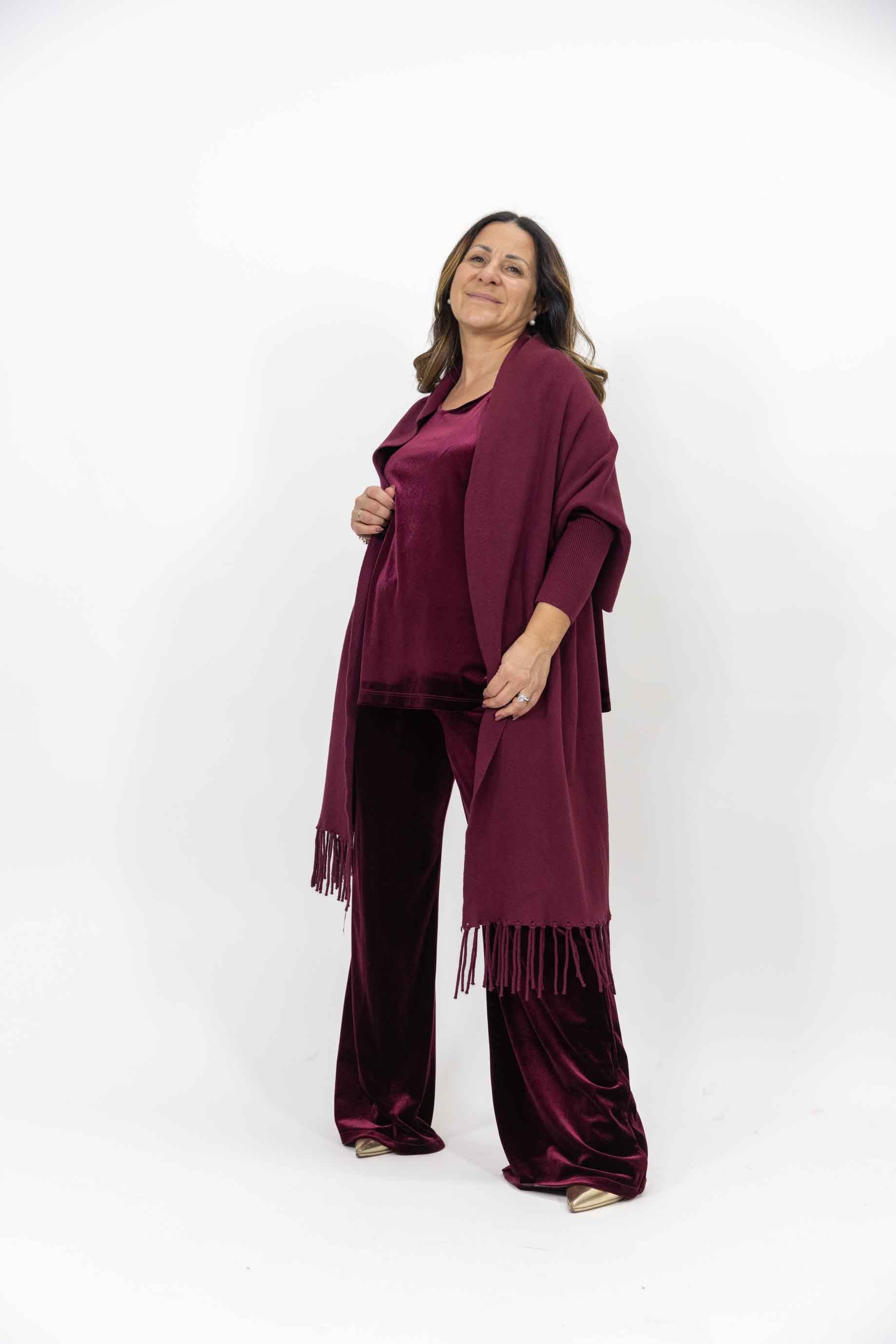 Trio Canotta Fiorella + Pantalone Ornella + Cardigan Iva