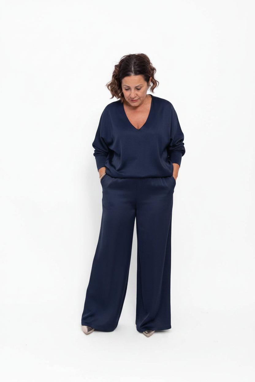 Pantalone Perla in misto seta