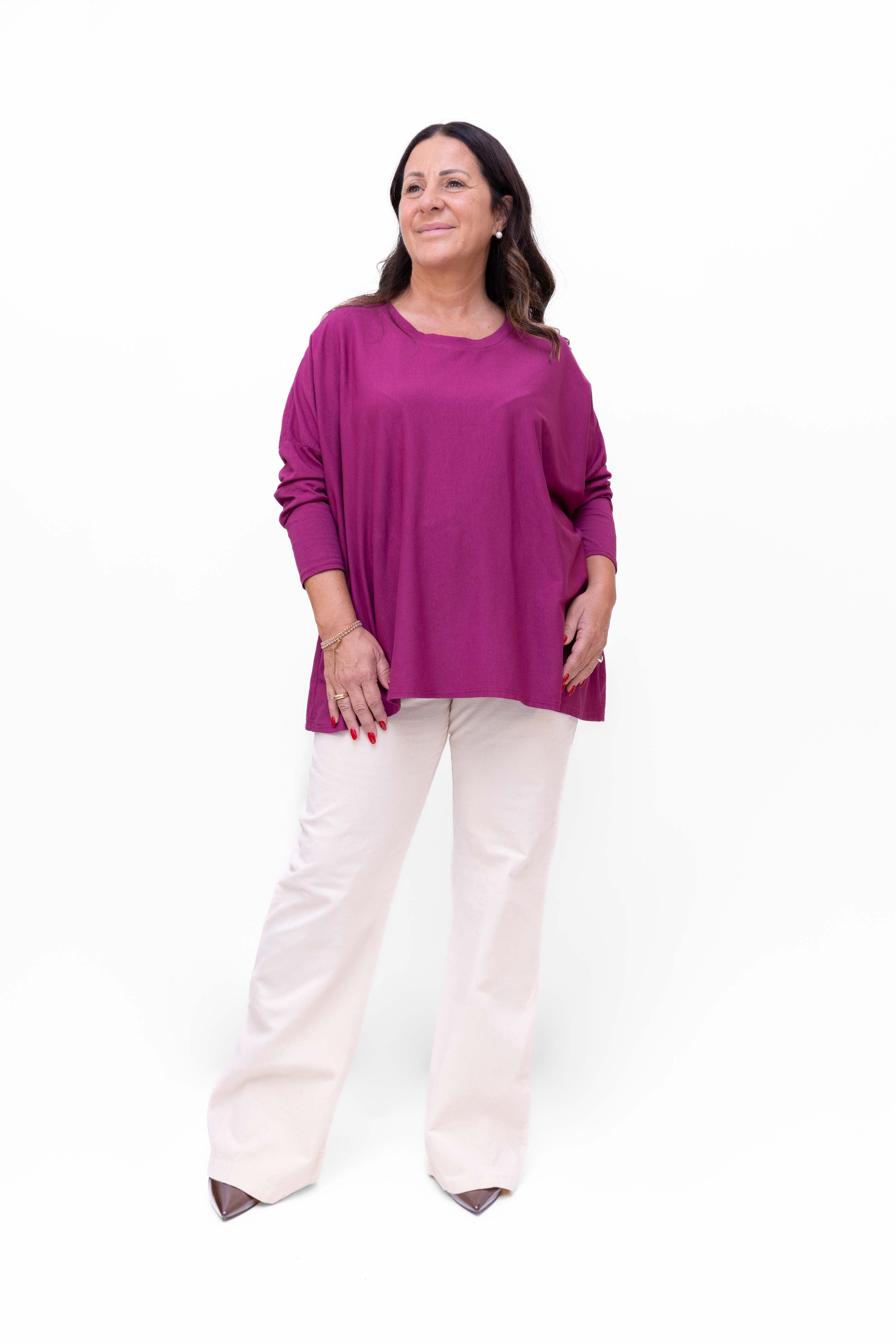 Maglia Nicoletta in cotone girocollo
