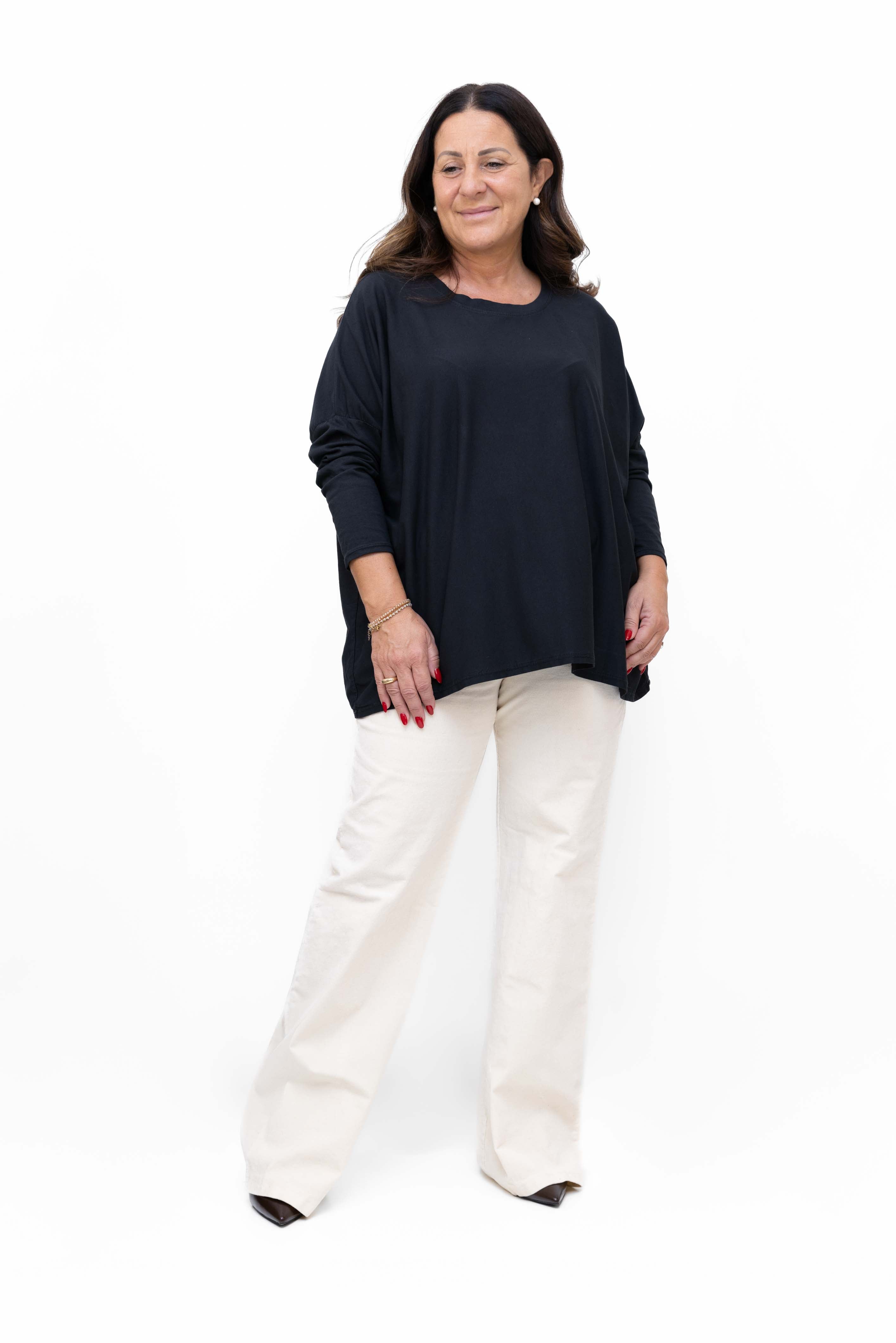 Maglia Nicoletta in cotone girocollo