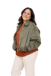 Giacca modello bomber Andrea effetto camoscio