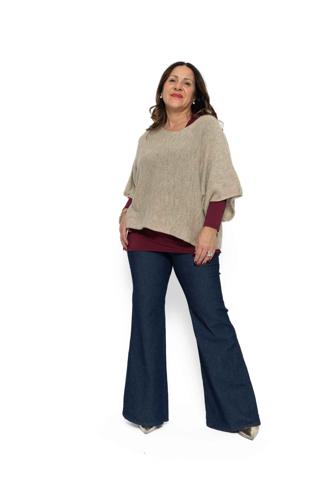 Completo poncho Elena con maglia Merien