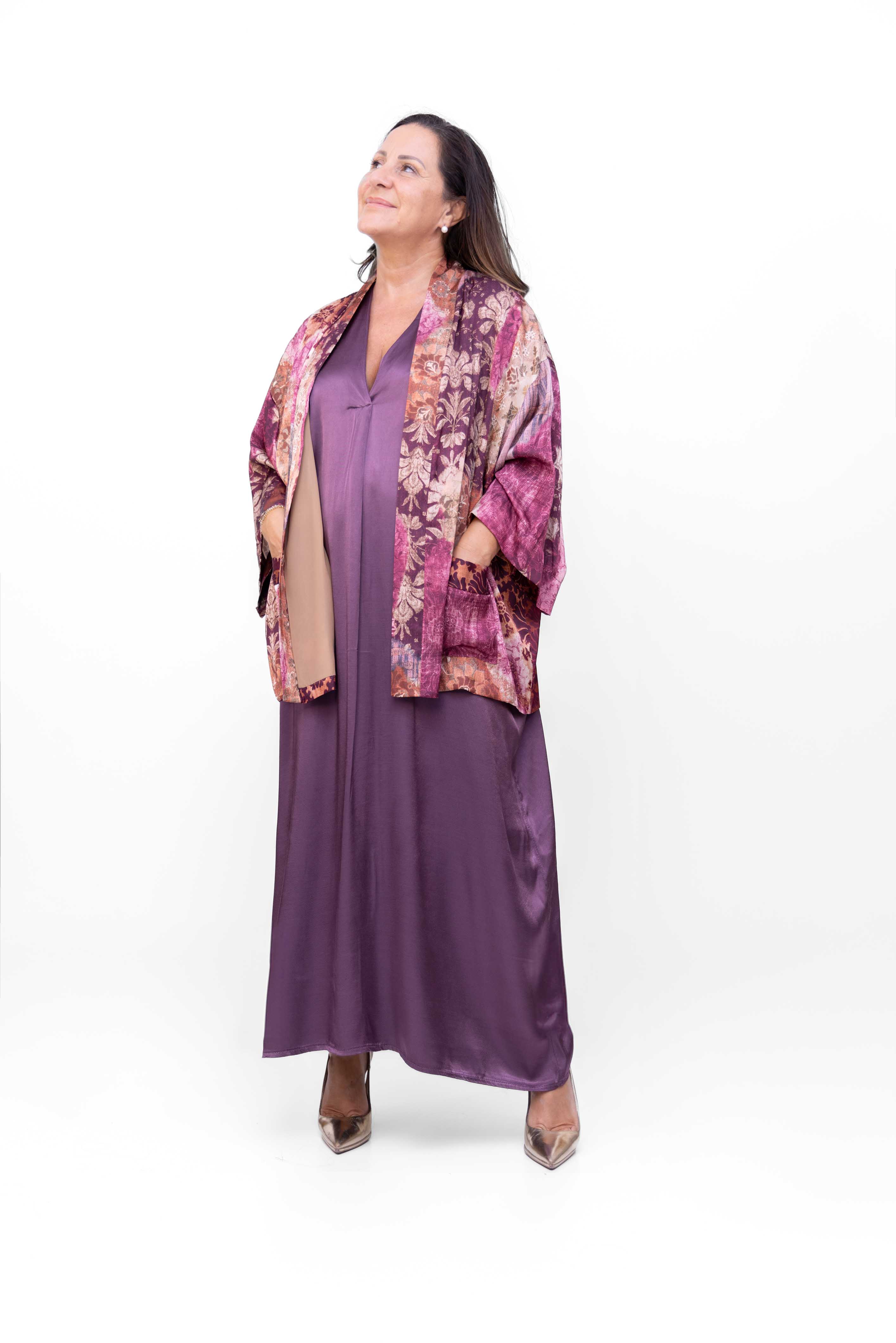 Completo Giacca Kimono Loredana con Vestito Luce