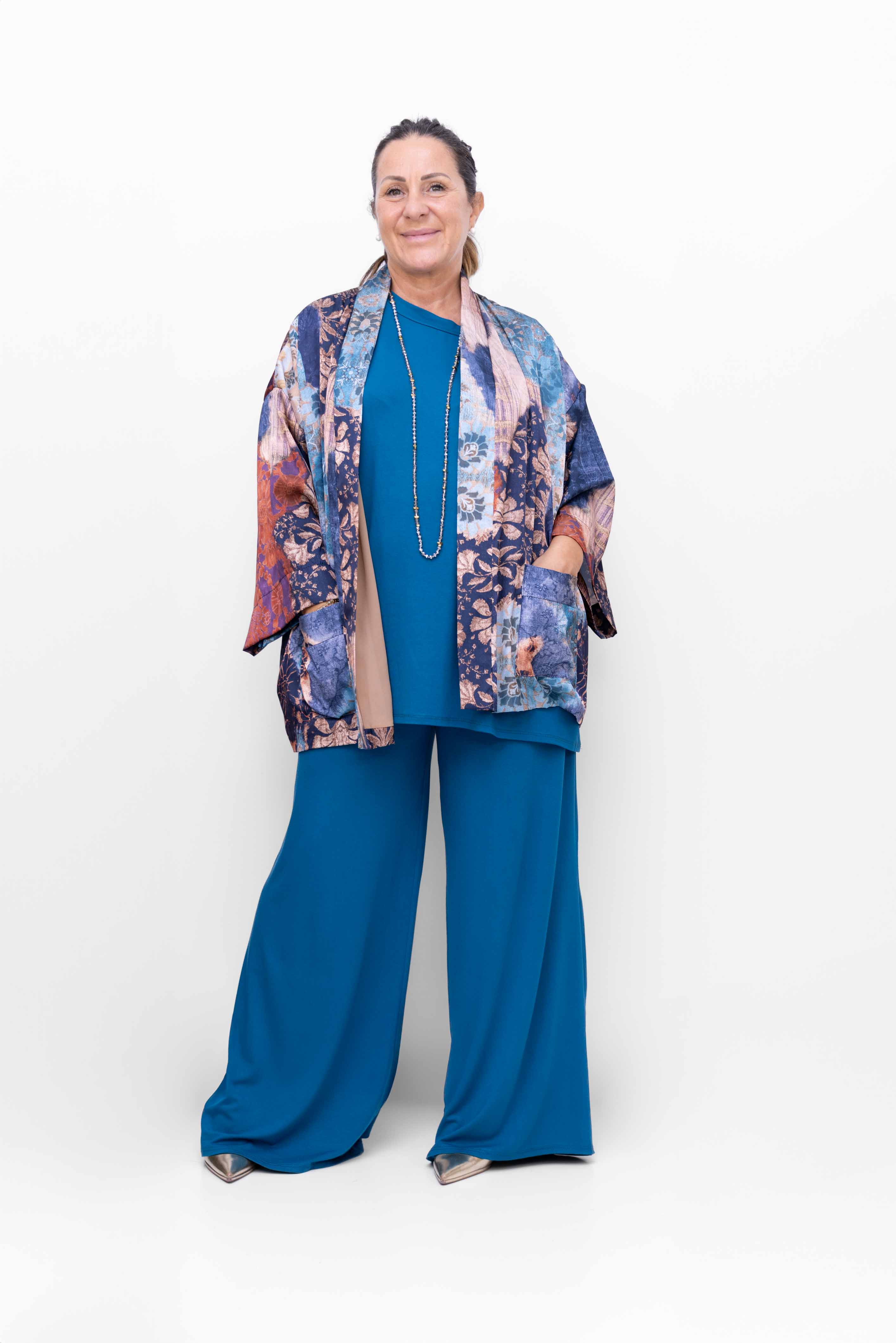 Completo Rachele maglia e pantalone con Kimono Lucrezia