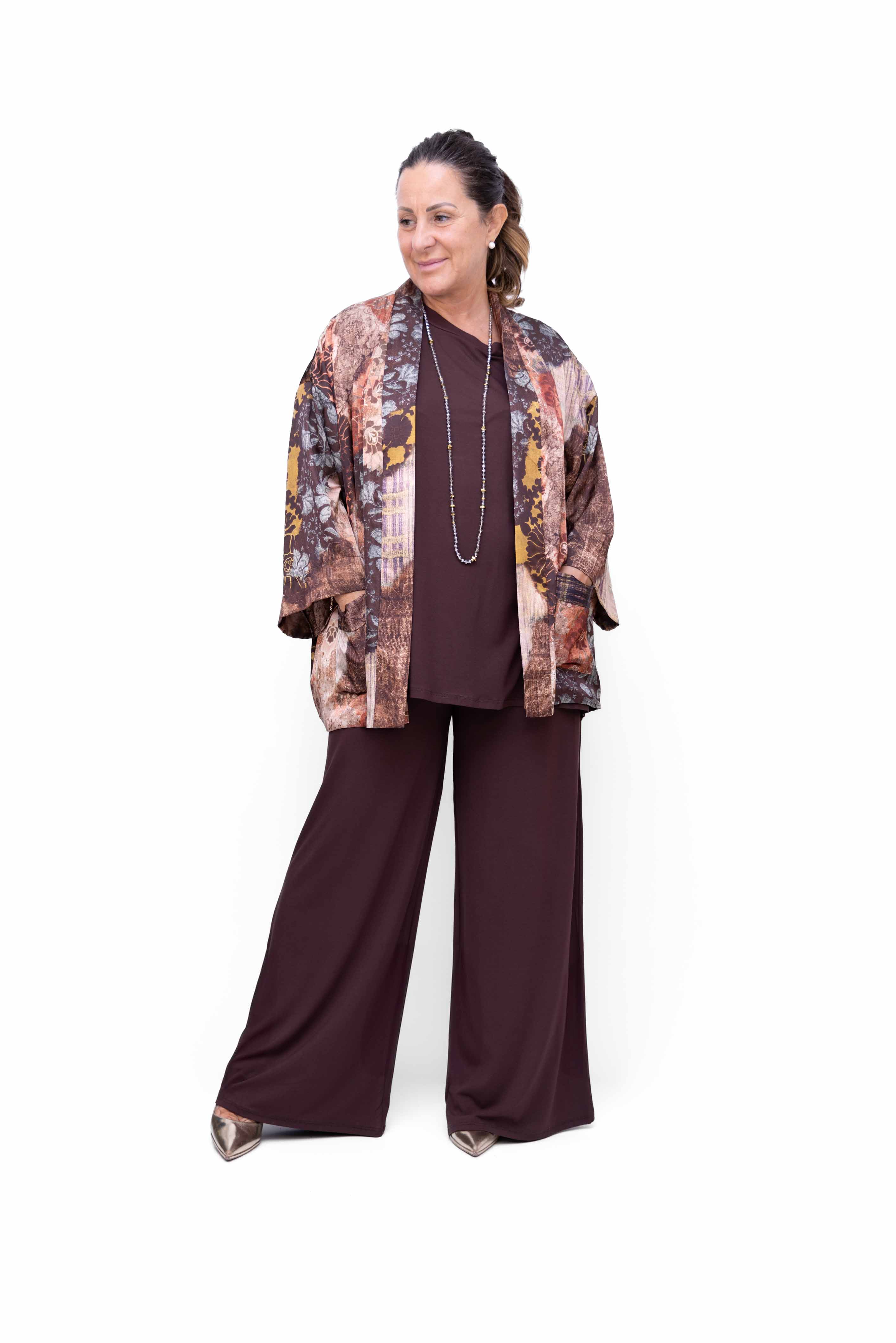 Completo Rachele maglia e pantalone con Kimono Lucrezia