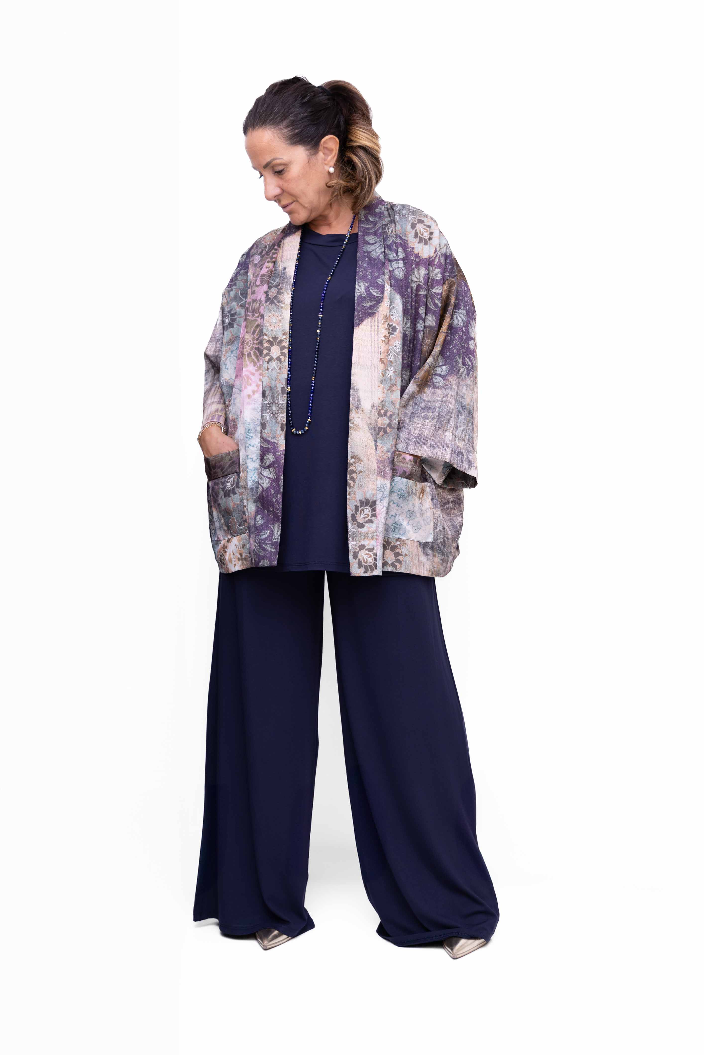Completo Rachele maglia e pantalone con Kimono Lucrezia