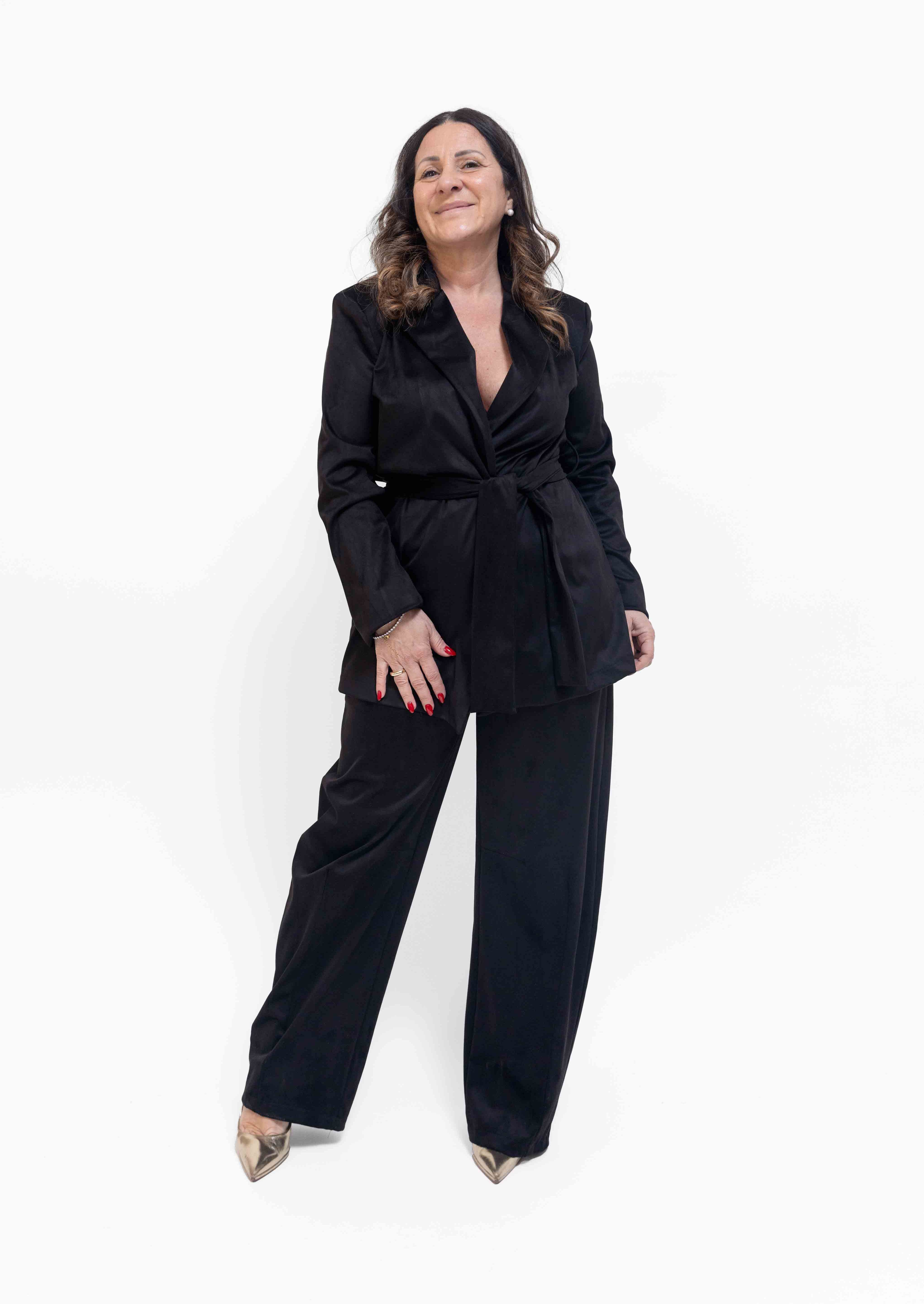 Completo Lucia giacca e pantalone in camoscio - Numa Milano