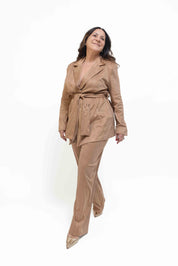 Completo Lucia giacca e pantalone in camoscio - Numa Milano