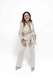 Completo Lucia giacca e pantalone in camoscio - Numa Milano