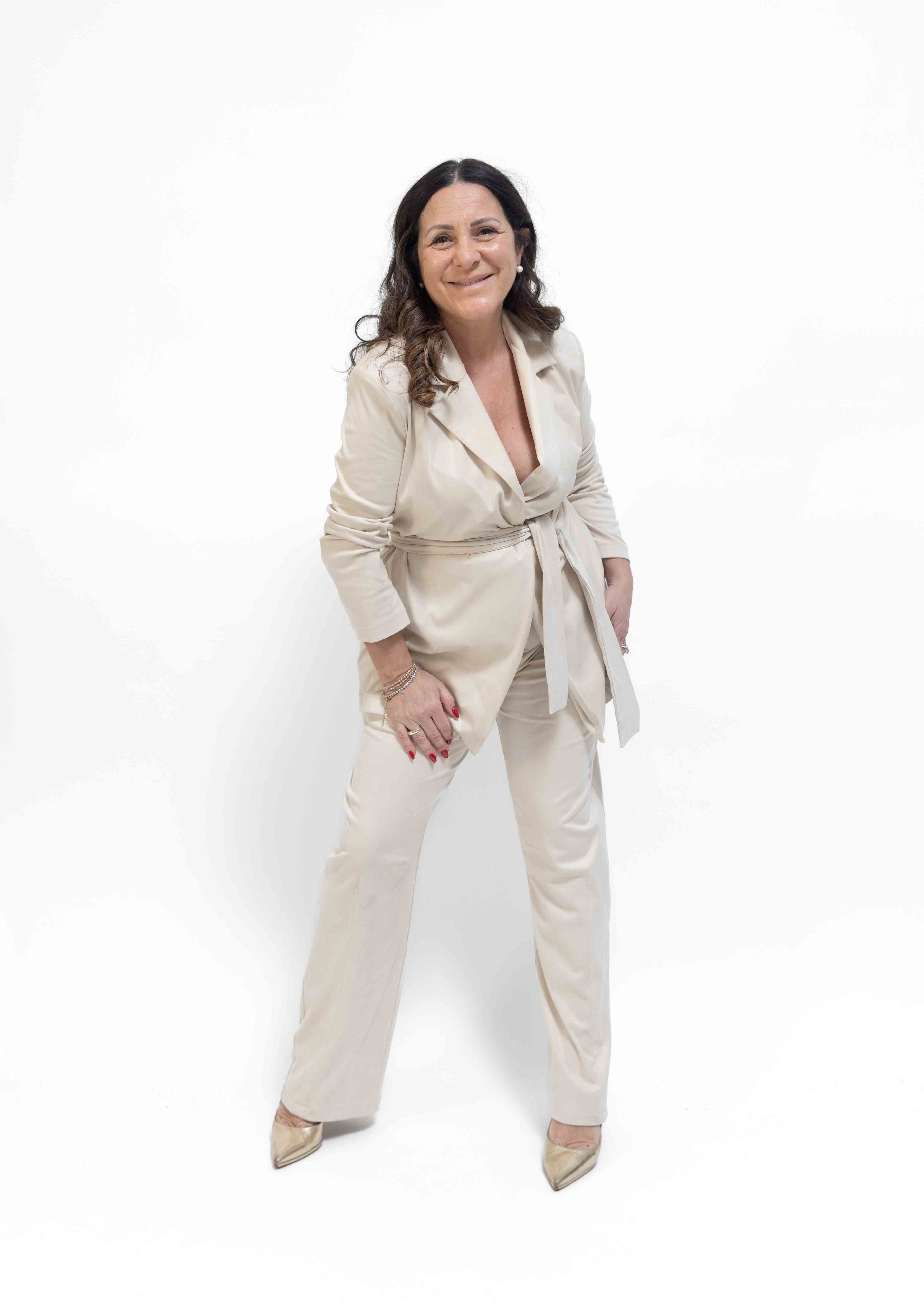 Completo Lucia giacca e pantalone in camoscio - Numa Milano