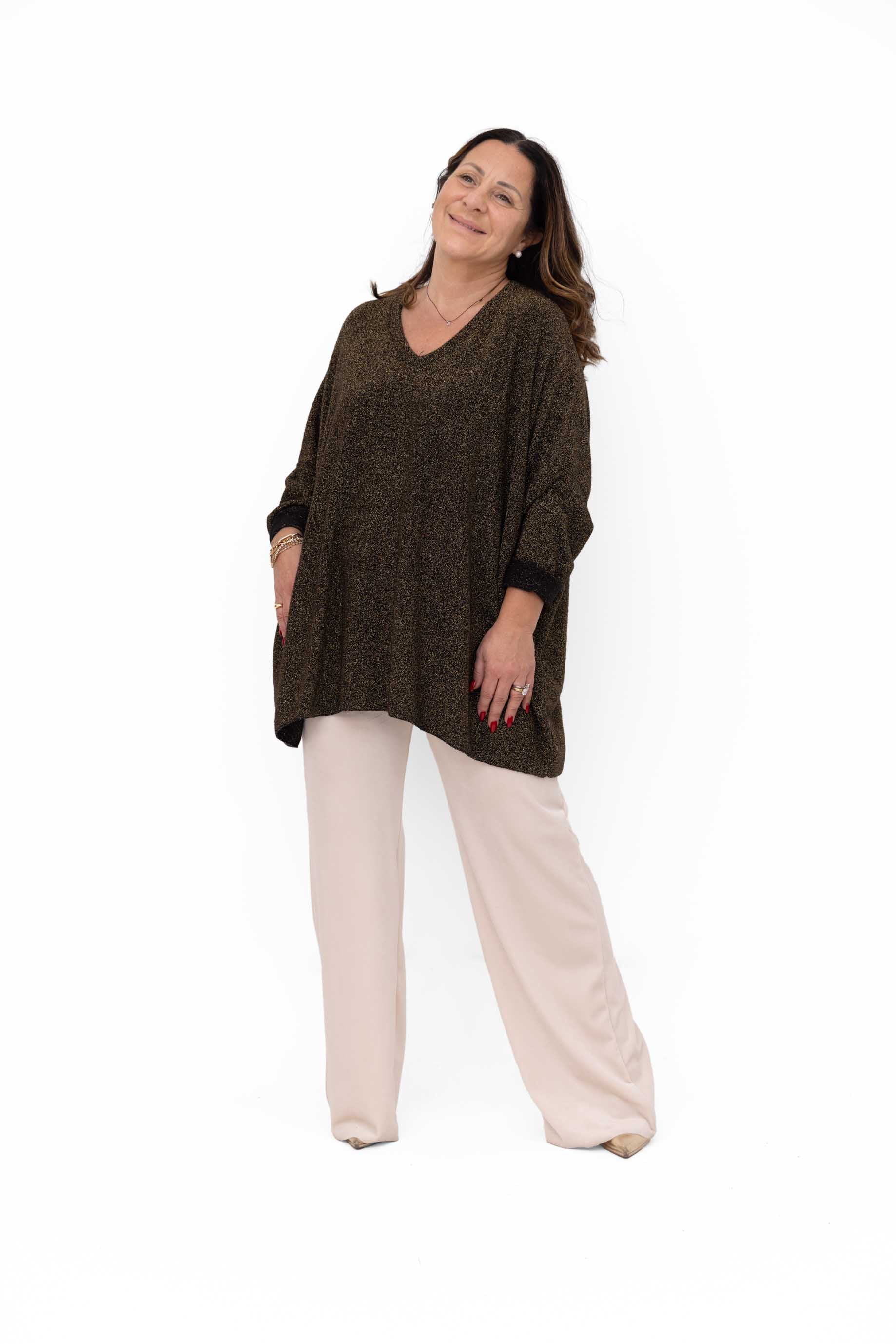 Maglia Giorgiana in  lurex vestibilità over