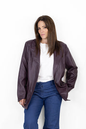 Giacca Blazer Egle effetto pelle