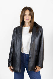 Giacca Blazer Egle effetto pelle