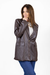 Giacca Blazer Egle effetto pelle