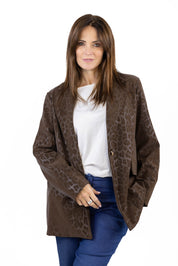 Giacca Blazer Cloe fantasia maculata tono su tono