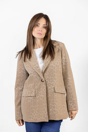 Giacca Blazer Cloe fantasia maculata tono su tono