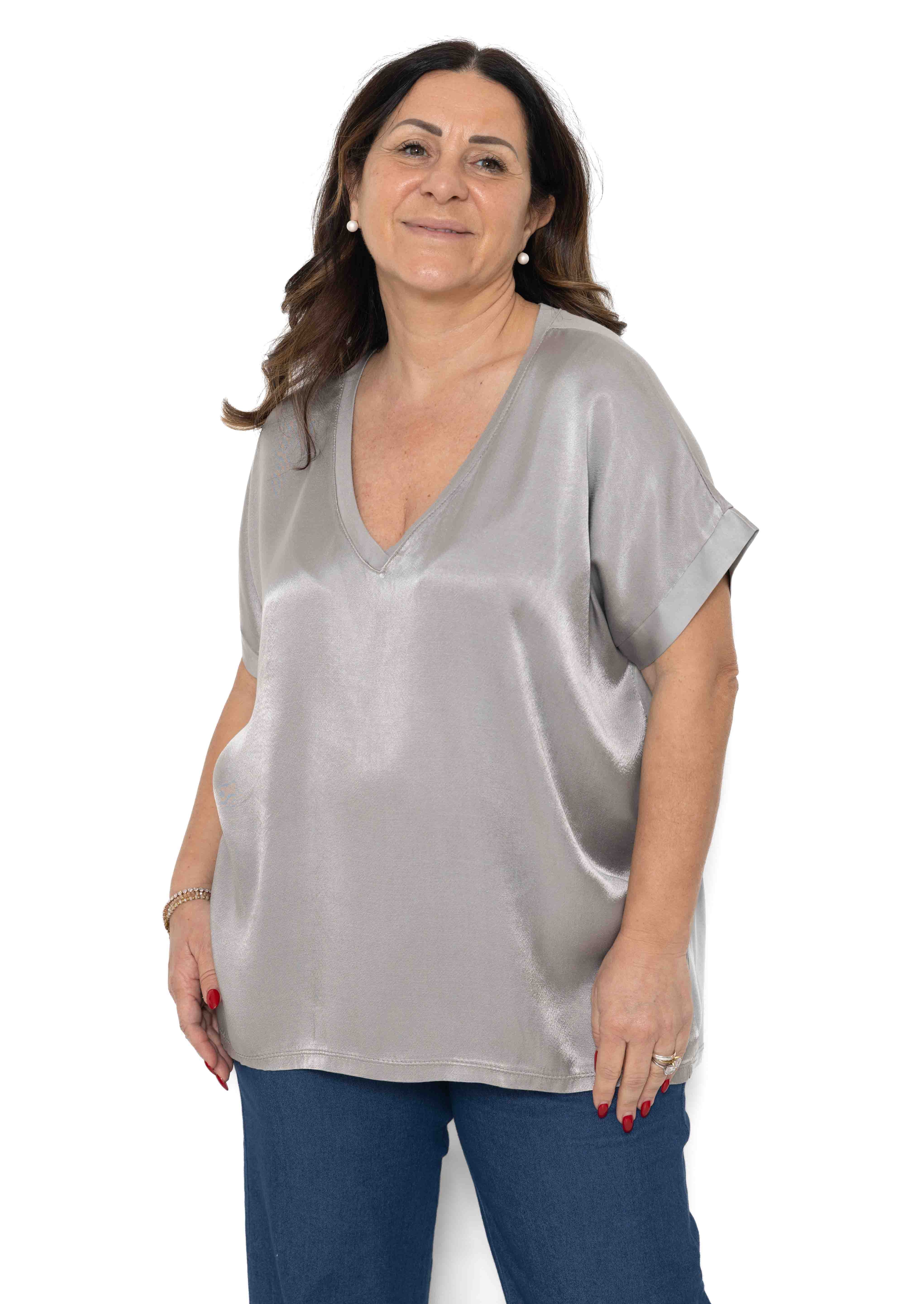 Set 2 Maglia Gabriella scollo a V manica corta - Numa Milano