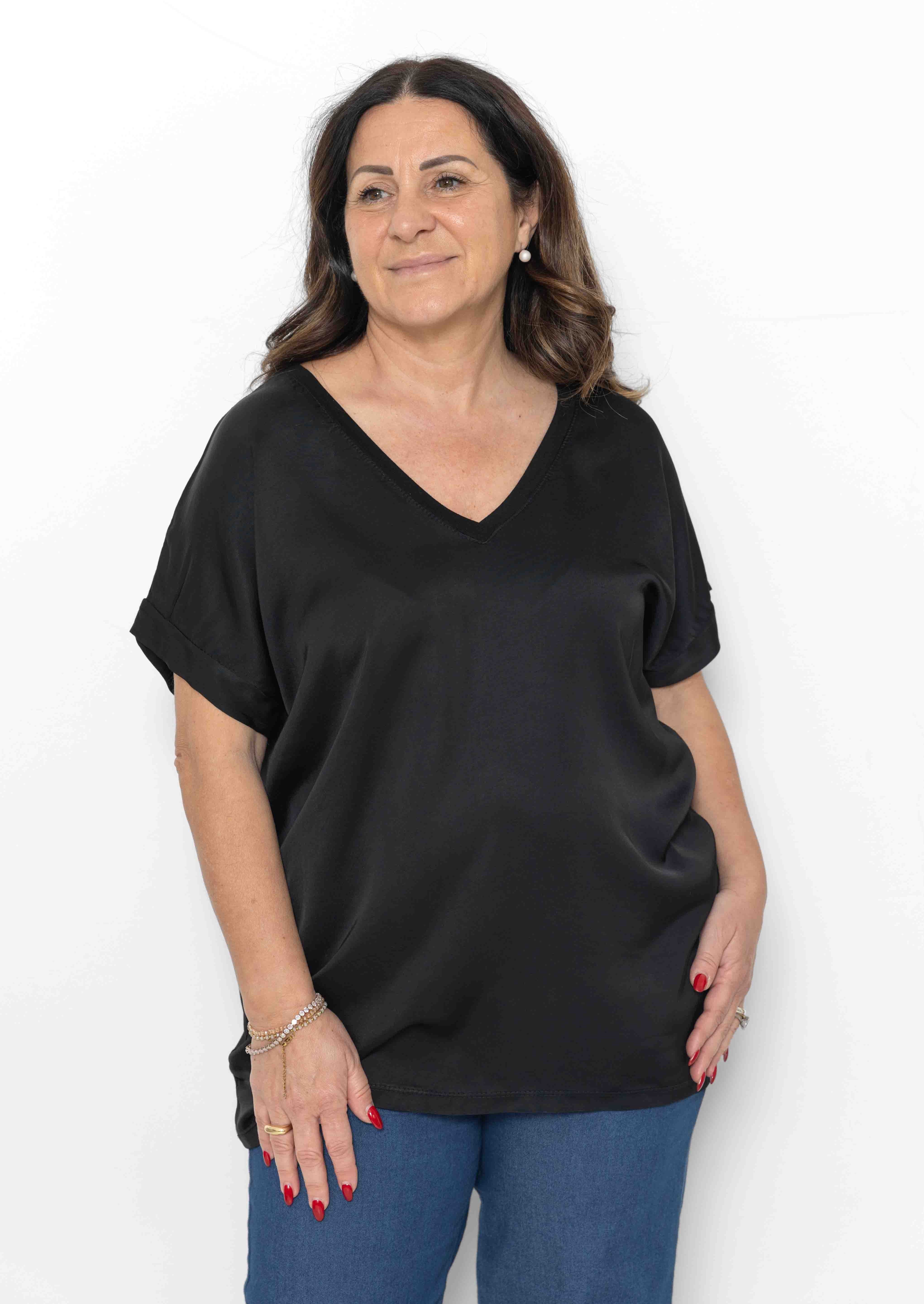 Set 2 Maglia Gabriella scollo a V manica corta - Numa Milano