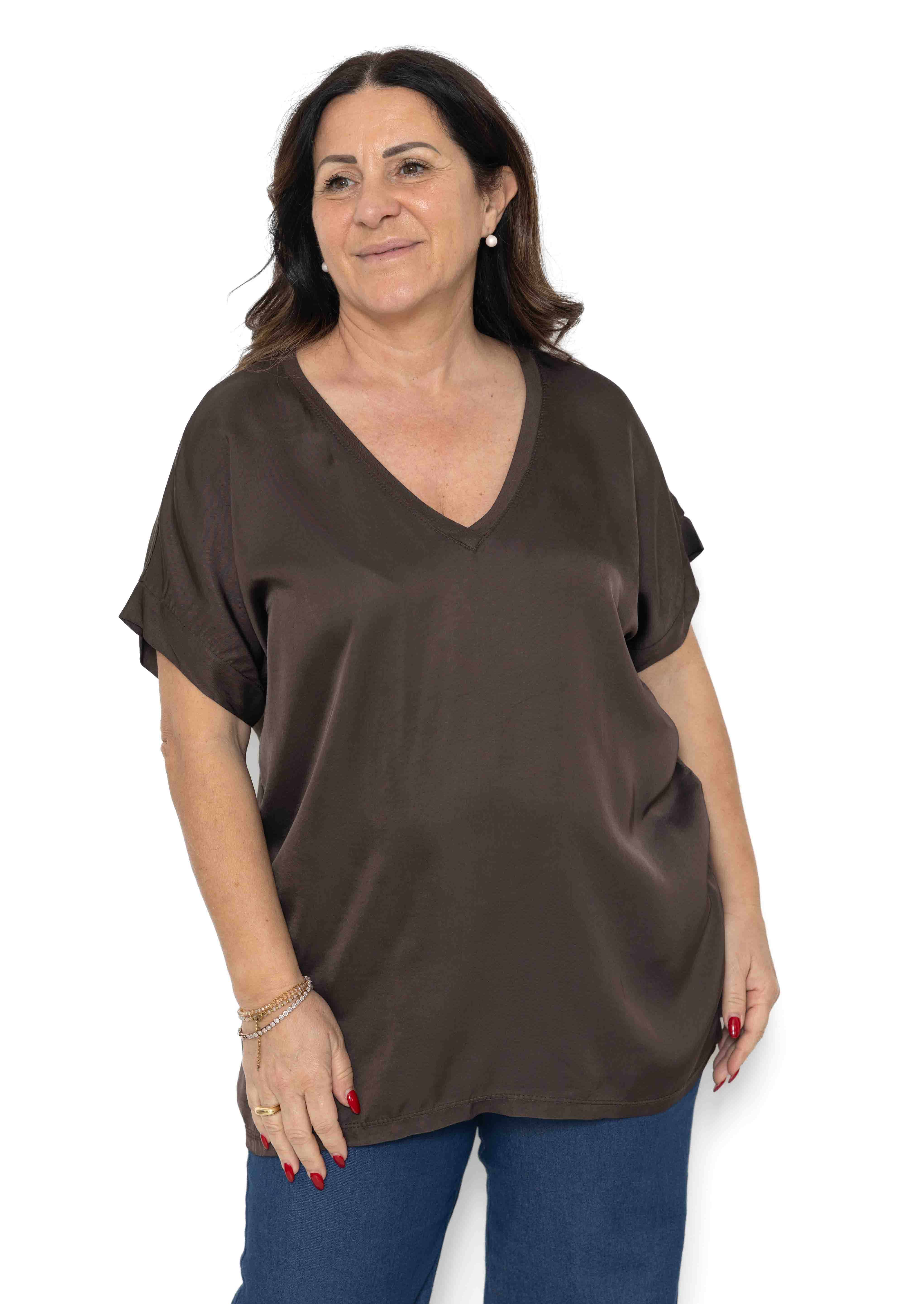 Set 2 Maglia Gabriella scollo a V manica corta - Numa Milano