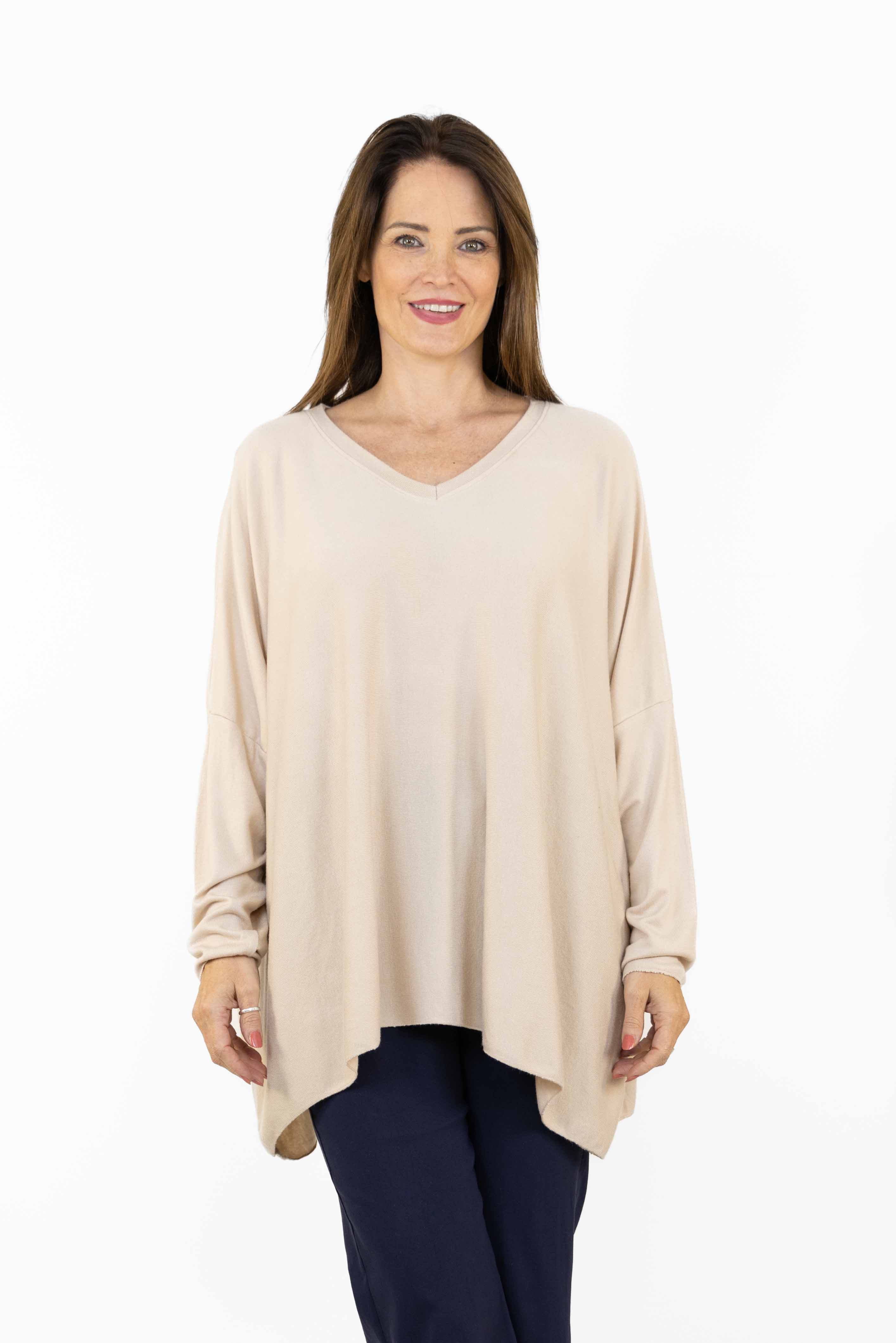 Maglia Jeny in viscosa lana e angora manica lunga