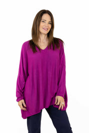 Maglia Jeny in viscosa lana e angora manica lunga