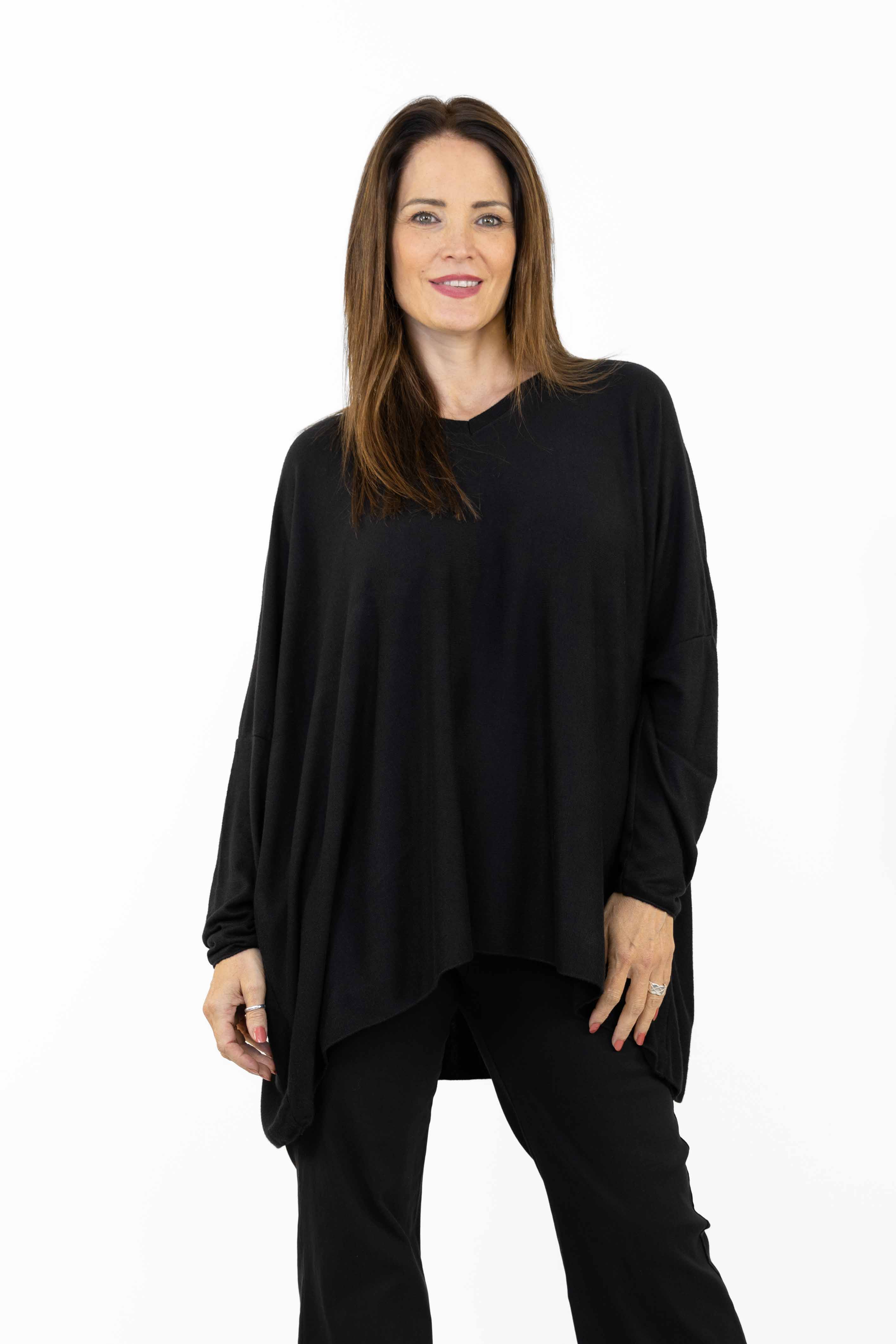 Maglia Jeny in viscosa lana e angora manica lunga