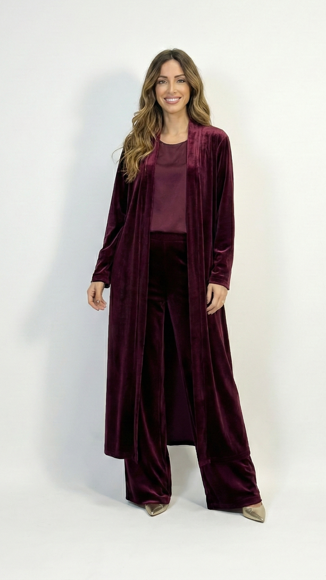 Completo Chemisier Cristiana con pantalone Ornella in velluto