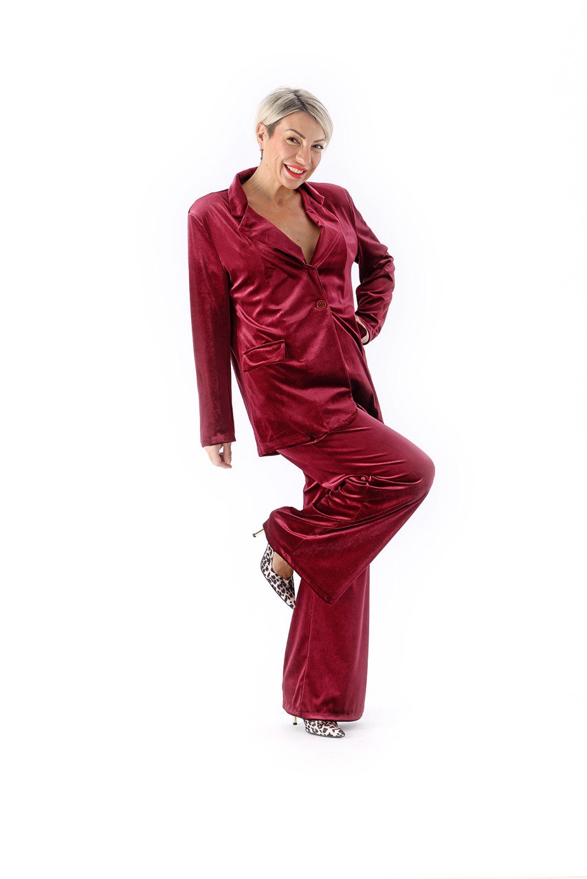 Completo Elena giacca e pantalone in velluto – Numa Milano