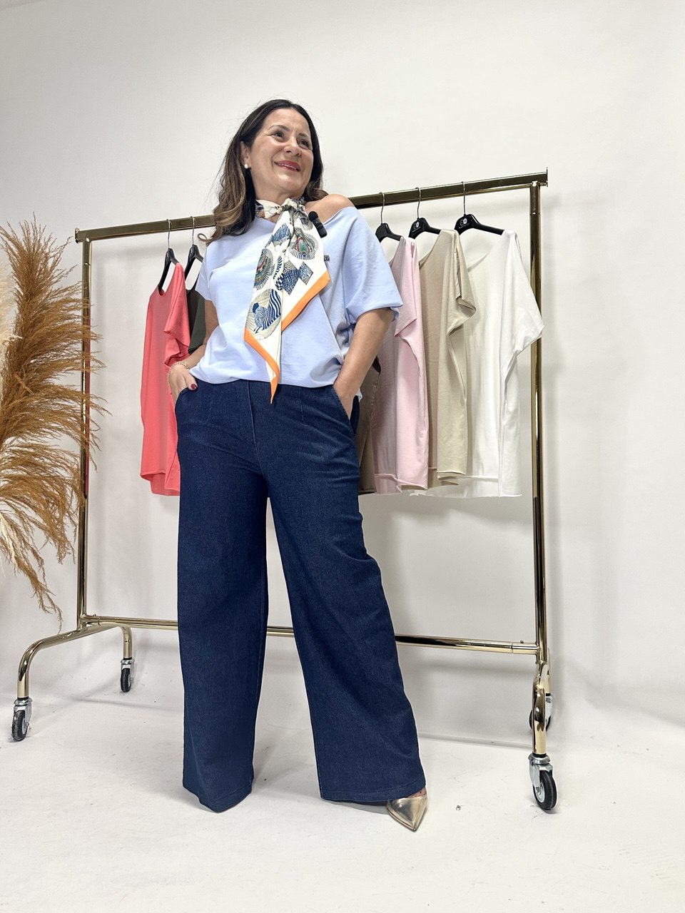 Jeans Sonia con foulard