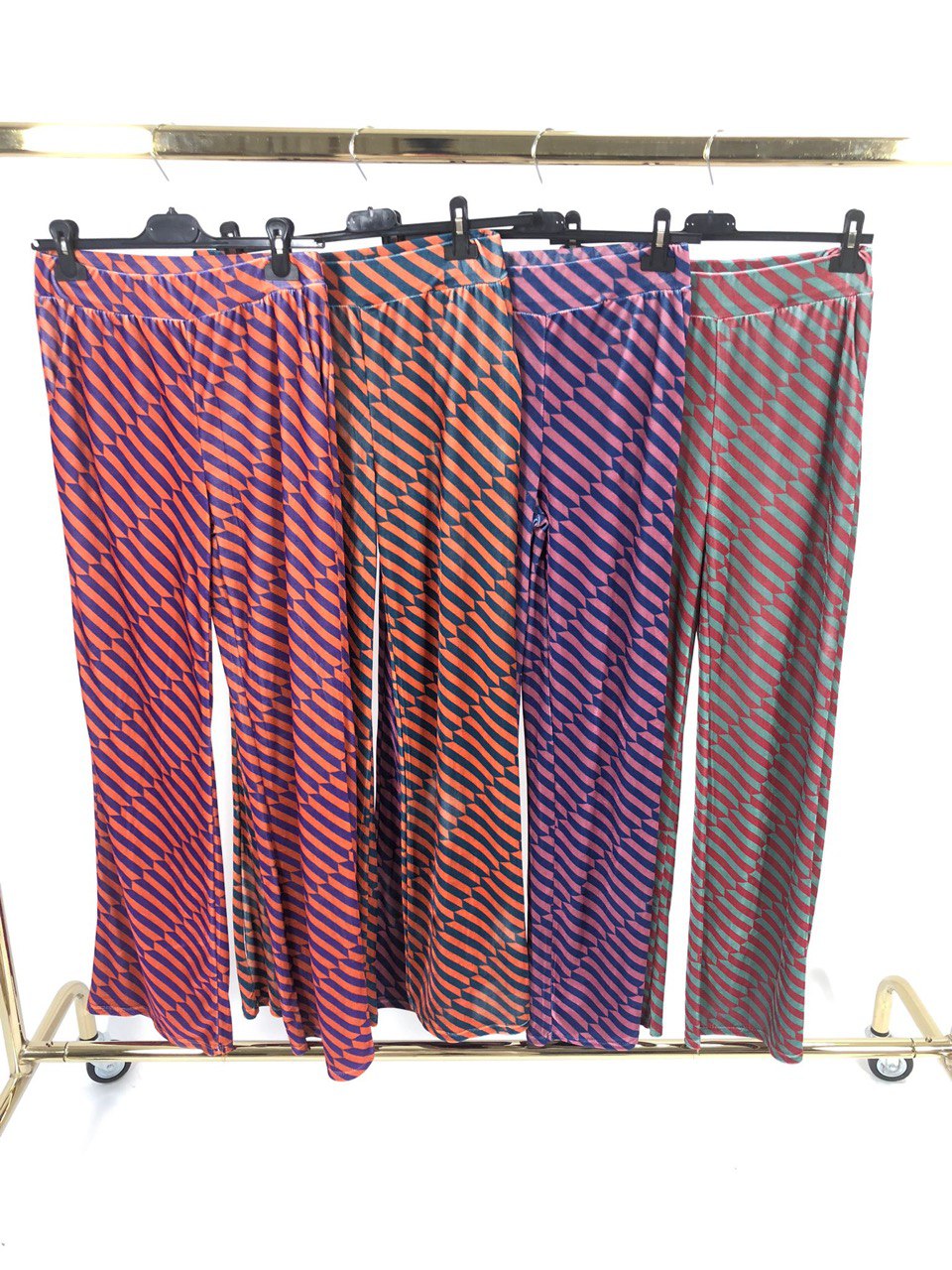 Pantalone fantasia effetto velluto