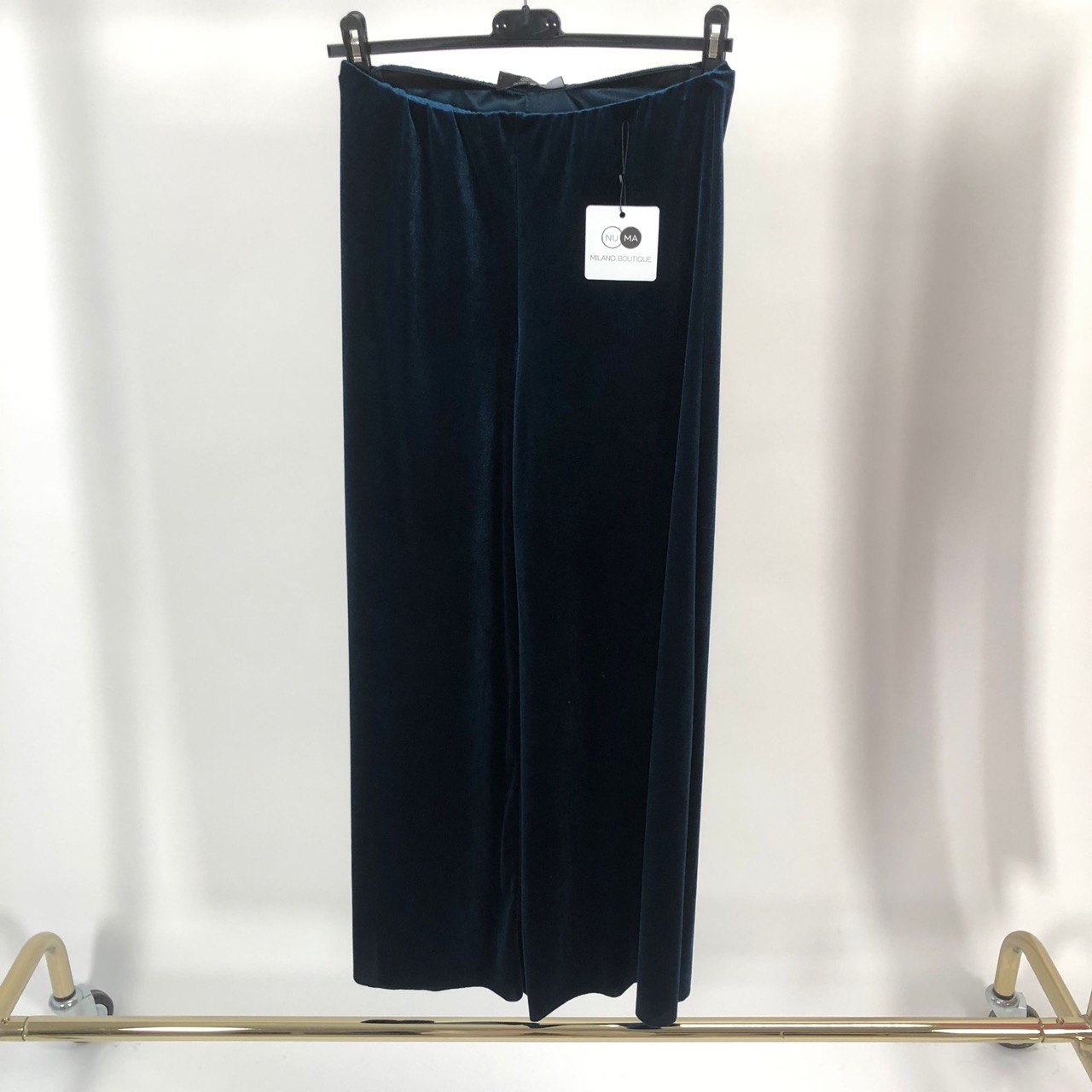 Pantalone in velluto con elastico in vita